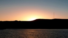 Yarrow Reservoir, Lancashire at sunset.