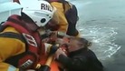Dog walker in mud rescue