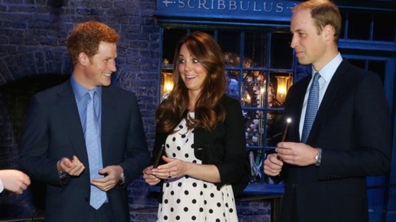 Prince Harry, the Duchess of Cambridge and the Duke of Cambridge recently visited the set of the Harry Potter films 