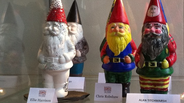 Garden gnomes have returned to the show for the first time in 100 years, with some designed by celebrities