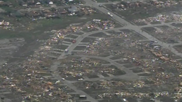 Homes razed after tornado