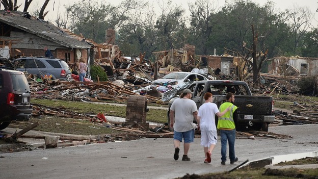 Entire neighbourhoods in Moore, Oklahoma City have been destroyed.