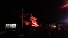 Firefighters tackle blaze