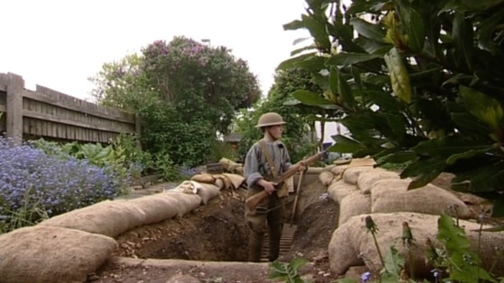 The twelve year old is studying World War 1 at school  