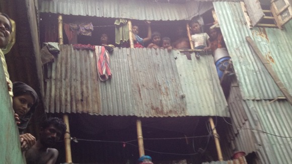 The slum has no running water, but rain drenches everything when it comes.