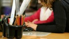 Primary school children at work in a classroom