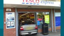 Mayor escapes after Tesco crash