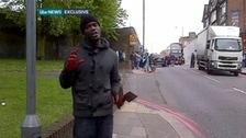 Exclusive video: Knife-wielding man in Woolwich