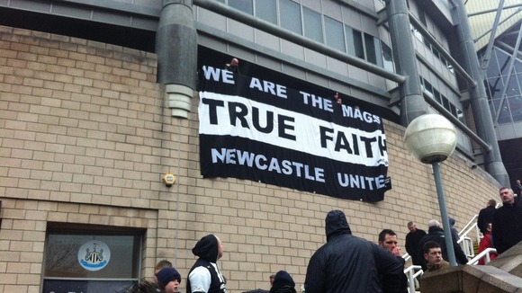 Newcastle Fans show their passion on Derby day