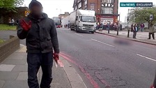 Exclusive video: Knife-wielding man in Woolwich