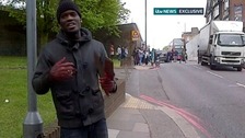 Exclusive video: Knife-wielding man in Woolwich