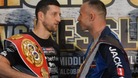 Carl Froch (left) exchanges words with Mikkel Kessler during a press conference at the O2 Arena, London.