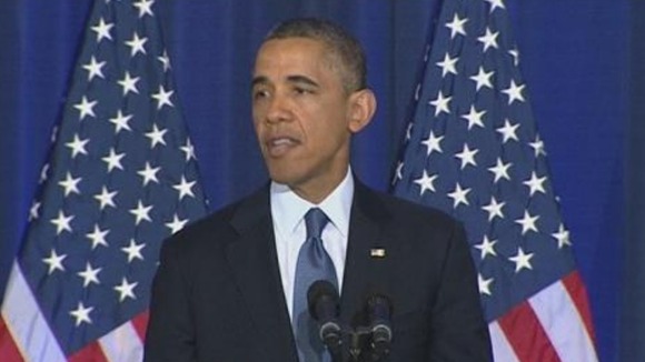 President Obama outlining the new counter terrorism policy of the administration.