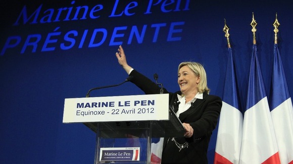 National Front's President Marine Le Pen