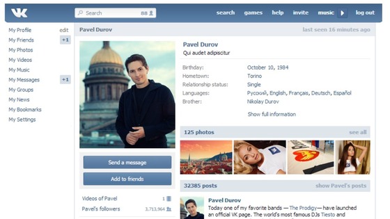 Pavel Durov is the founder of vk.com/