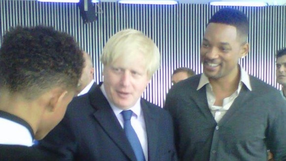 Boris Johnson tweeted this picture of himself with actor Will Smith.