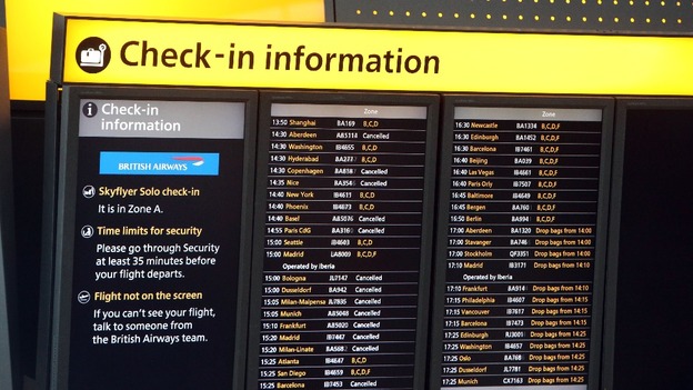 'A number' of flight cancellations will continue throughout the rest of the day.