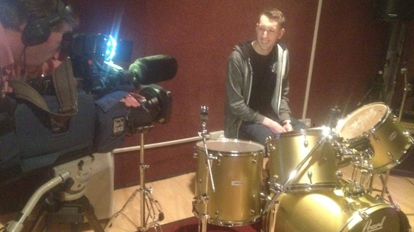 Boy Jumps Ship in the recording studio.