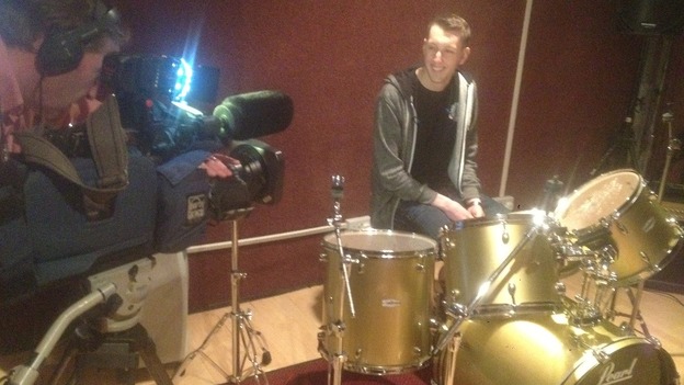 Boy Jumps Ship in the recording studio.
