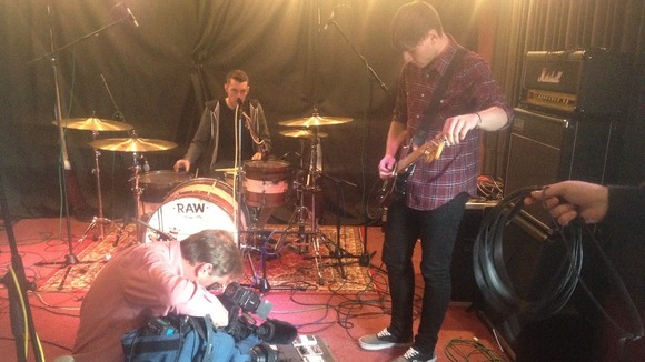 Boy Jumps Ship in the recording studio.