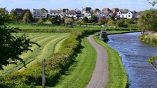 river running through Hest Bank, Lancaster