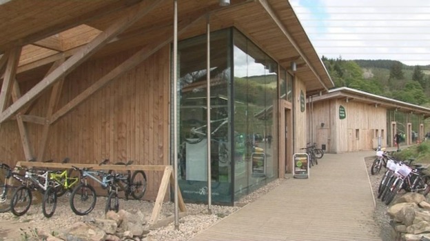 Mountain biking centre at Glentress Forest.