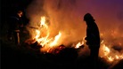 Firefighters tackle barn blaze
