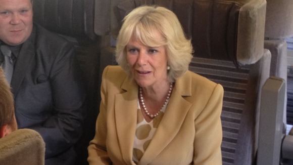 Camilla chats on the Eurostar as she makes her way to Paris for a two-day solo trip.