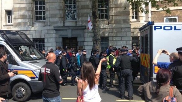 Police operation in central London during protests