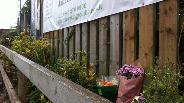 Floral tributes to Sarah McClay