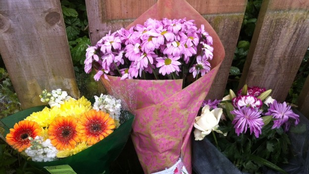 Flowers laid in tribute to Sarah McClay