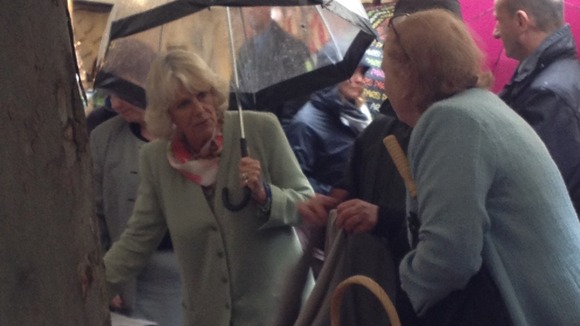 The Duchess of Cornwall at a French market