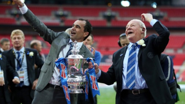 Roberto Martinez and club Chairman Dave Whelan