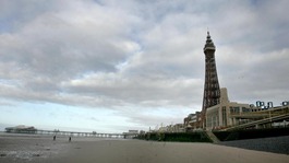 Blackpool beach and tower