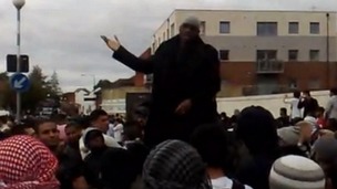 Michael Adebolajo speaking at a demonstration at Harrow Central Mosque in 2009.