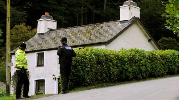 The farmhouse in Ceinws where Mark Bridger lived