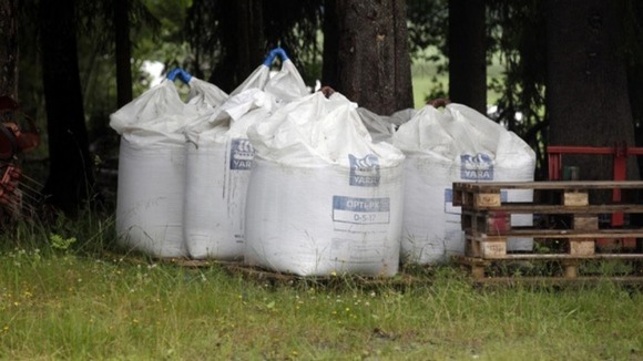 Bags of fertiliser, used by Breivik to create the Olso bomb,