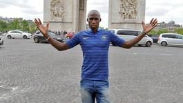 French U21 international and Porto player Eliaquim Mangala poses in Paris