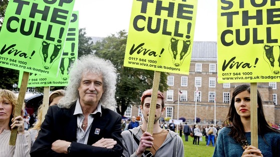 Rock star Brian May will lead today's rally against the Government's plans.