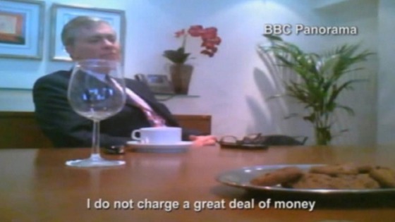 Patrick Mercer MP filmed by BBC Panorama