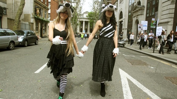 Around 2,000 animal welfare supporters joined the march.