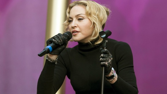 Madonna talks at the Sound of Change concert at Twickenham