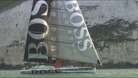 Gosport sailor Alex Thomson and his crew head round the island in a Hugo Boss-sponsored yacht