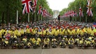 Cyclists take part in the Hero Ride, in aid of the armed forces charity Help for Heroes along The Mall in central London.