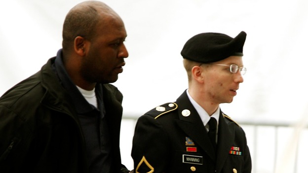 US Army Private First Class, Bradley Manning (right)