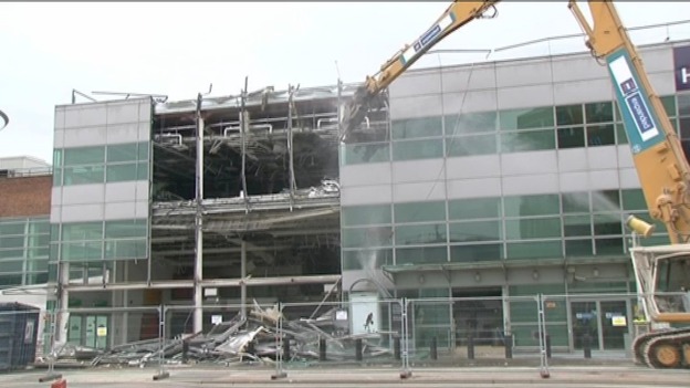 Heathrow Terminal Two under demolition