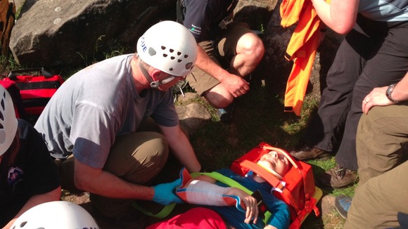 Edale Mountain Rescue Team at Birchen Edge