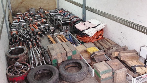 Rescue equipment being donated by Nottinghamshire Fire and Rescue Service to Kenyans.