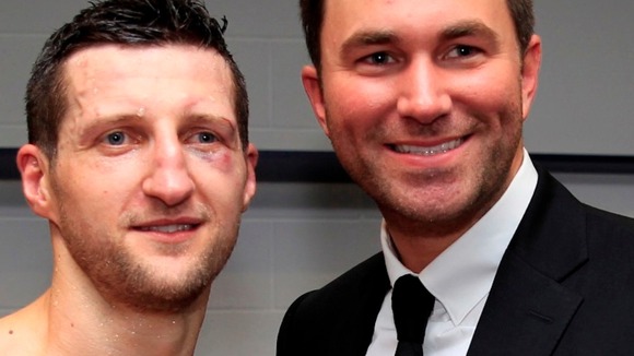 Froch and Hearn following The Cobra’s win over Mikkel Kessler at the O2 Arena on May 25