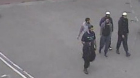 Five of the men involved in the terror plot are captured on CCTV.